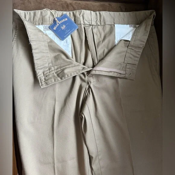 Bills Khakis NWT Trim Fit Trade Bills Mark 100 % Cotton Dark Brown Khaki…